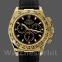Men's Rolex Cosmograph Daytona 40mm Men's-116518-Black Leather Strap Black