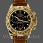 Men's Rolex Cosmograph Daytona 40mm Men's-116518-Brown Leather Strap Black