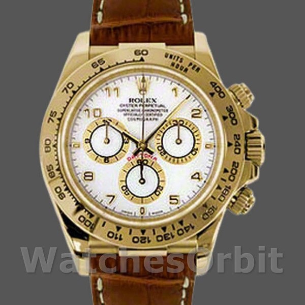 Mens Rolex Cosmograph Daytona 40mm Mens-116518-White Dial White Replica Image