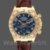 Mens Rolex Cosmograph Daytona 40mm Mens-116518-Yellow Gold-Blue Dial Blue Replica Image