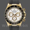 Mens Rolex Cosmograph Daytona 40mm Mens-116518LN-White Dial-Black Rubber Strap White Replica Image