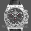 Mens Rolex Cosmograph Daytona 40mm Mens-116519-Grey Dial-Black Leather Strap Gray Replica Image