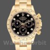 Mens Rolex Cosmograph Daytona-116528, 40mm, Black Diamond Dial, Men’s Black Replica Watch Image