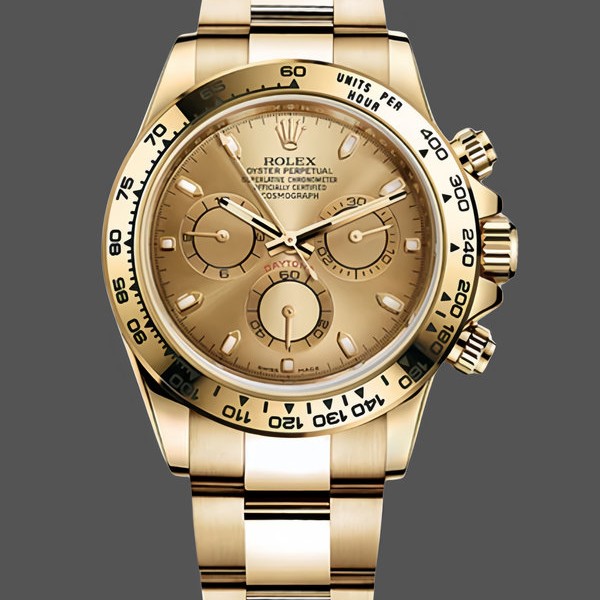 Mens Rolex Cosmograph Daytona-116528, 40mm, Champagne Index Dial, Men’s Champagne Replica Watch Image