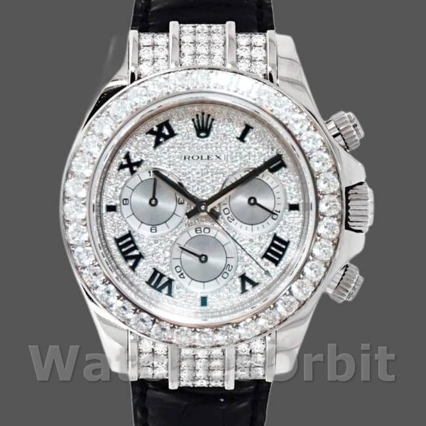 Mens Rolex Cosmograph Daytona 40mm Mens-116599-Pave Diamond Dial pave diamond Replica Image