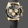 Men's Rolex Cosmograph Daytona 40-m126518LN 0006, Yellow Gold, Black Rubber, Black Dial