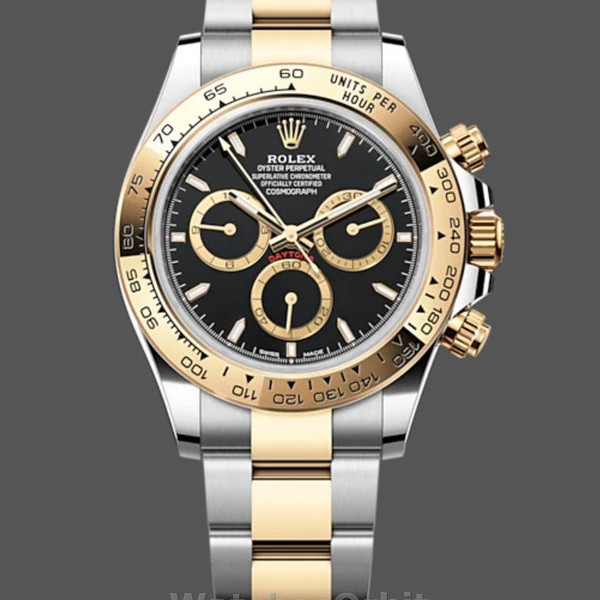 Mens Rolex Cosmograph Daytona-126503 0003, 40mm, Oystersteel & 18K Yellow Gold, Black Replica Watch Image