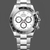 Mens Rolex Cosmograph Daytona 40MM Oystersteel M126500LN - Classic Black Dial White Replica Watch Image
