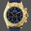 Mens Rolex Cosmograph Daytona Yellow Gold with Blue Dial 116518 Blue Dial Replica Watch Image