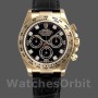 Men's Rolex Daytona 40mm Men's-116518-Black Diamond Dial-Black Leather Strap Black<br />