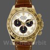 Mens Rolex Daytona 40mm Mens-116518-Ivory Dial-Brown Leather Strap Ivory Replica Image