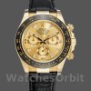 Mens Rolex Daytona 40mm Mens-116518-Leather Strap-Diamond Champagne Dial Champagne Replica Image
