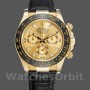 Men's Rolex Daytona 40mm Men's-116518-Leather Strap-Diamond Champagne Dial Champagne