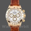 Mens Rolex Daytona 40mm Mens-116518-Yellow Gold-Automatic-White Dial White Replica Image