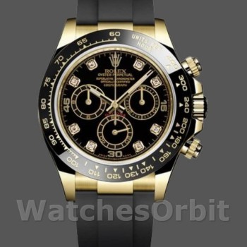 Men's Rolex Daytona 40mm Men's-116518LN-Black Diamond Dial Black Diamond