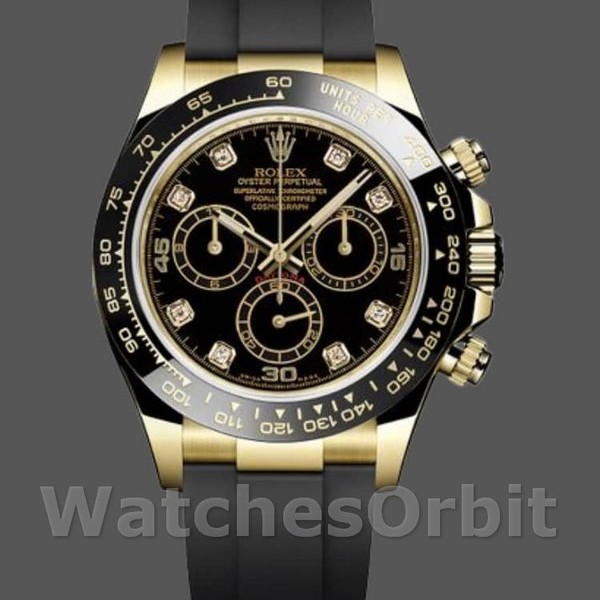 Mens Rolex Daytona 40mm Mens-116518LN-Black Diamond Dial Black Diamond Replica Image