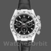 Mens Rolex Daytona 40mm Mens-116519-Black Leather Strap-Black Dial Black<br /> Replica Image