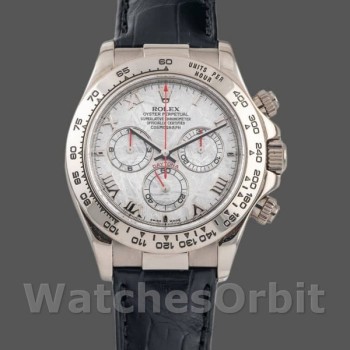 Men's Rolex Daytona 40mm Men's-116519-Meteorite Dial-Leather Strap Meteorite
