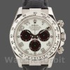 Mens Rolex Daytona 40mm Mens-116519-Panda Dial-Black Leather Strap White Replica Image