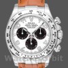 Mens Rolex Daytona 40mm Mens-116519-Panda Dial-Brown Leather Strap White Replica Image