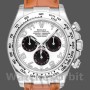 Men's Rolex Daytona 40mm Men's-116519-Panda Dial-Brown Leather Strap White
