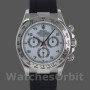 Men's Rolex Daytona 40mm Men's-116519-White Arabic Dial-Black Rubber Strap White
