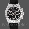 Mens Rolex Daytona 40mm Mens-116519-White Gold-Black Dial Black<br /> Replica Image