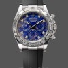 Mens Rolex Daytona 116519 White Gold with Blue Garnet Disc and Diamond Markings Blue Dial Replica Watch Image