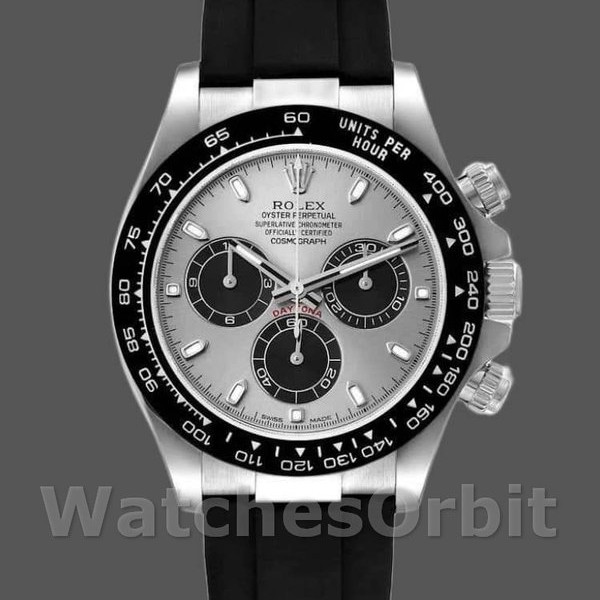 Mens Rolex Daytona 40mm Mens-116519-White Gold-Grey Dial Grey Replica Image
