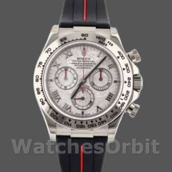 Men's Rolex Daytona 40mm Men's-116519MT-Meteorite Dial-RubberB Strap Meteorite