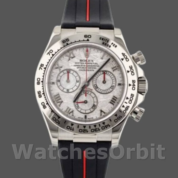 Mens Rolex Daytona 40mm Mens-116519MT-Meteorite Dial-RubberB Strap Meteorite Replica Image