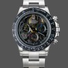 Mens Rolex Daytona-116520 ADG, Skeleton Dial, Steel Bracelet & Case, Black Skeleton Replica Watch Image