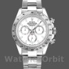 Mens Rolex Daytona-116520, 40mm, Stainless Steel Case, White Dial, Men’s White Replica Watch Image