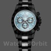 Mens Rolex Daytona 40mm Mens-116523-Black PVD/DLC Coated-Stainless Steel Ice Blue Replica Image