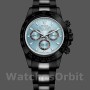 Men's Rolex Daytona 40mm Men's-116523-Black PVD/DLC Coated-Stainless Steel Ice Blue