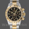 Mens Rolex Daytona 40mm Mens-116523-Stainless Steel-Black Dial Black Replica Image