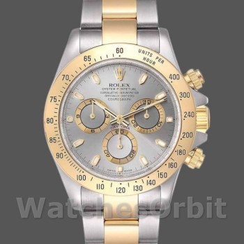 Men's Rolex Daytona 40mm Men's-116523-Stainless Steel-Gray Slate Dial Gray