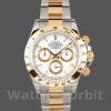 Mens Rolex Daytona 40mm Mens-116523-Stainless Steel-White Dial White Replica Image