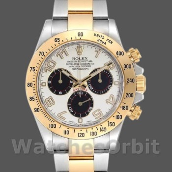 Men's Rolex Daytona 40mm Men's-116523-White Arabic-Panda Dial White