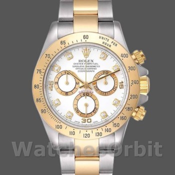 Men's Rolex Daytona 40mm Men's-116523-White-Diamond Dial White
