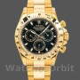 Men's Rolex Daytona 40mm Men's-116528-Black Dial-Yellow Gold Black