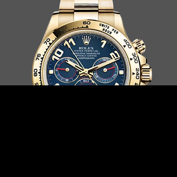 Mens Rolex Daytona 40mm Mens-116528-Yellow Gold-Blue Racing Dial Blue Replica Image