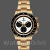 Mens Rolex Daytona 40mm Mens-116528-Yellow Gold-White Dial White Replica Image