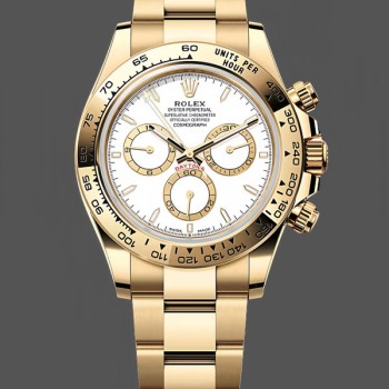 Men's Rolex Daytona-126508 0001, 18K Yellow Gold, White Dial, White