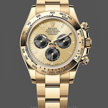 Men's Rolex Daytona-126508 0006, Yellow Gold Bracelet, 1:1, Champagne