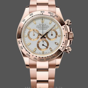 Men's Rolex Daytona 126508 18K Rose Gold White Dial Men's Chronograph White Dial