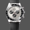 Mens Rolex Daytona-126519LN 0006, 40mm, White Gold Oysterflex, Silver Ghost Dial, Gray Replica Watch Image