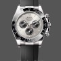 Men's Rolex Daytona-126519LN 0006, 40mm, White Gold Oysterflex, Silver Ghost Dial, Gray