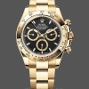 Mens Rolex Daytona-126508 0004, 40mm, Yellow Gold Oyster Bracelet, Black Stick Dial, Black Replica Watch Image