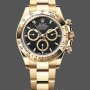 Men's Rolex Daytona-126508 0004, 40mm, Yellow Gold Oyster Bracelet, Black Stick Dial, Black